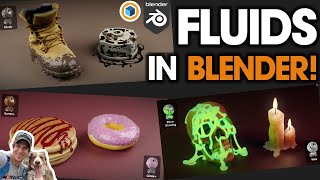 Easy FLUIDS in Blender (No Simulation Required) with Fluid Painter!