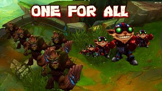 ONE FOR ALL 2020 ( Funny plays , Nunu Speed , Yorick Army ,5 Yuumi , 10 Shaco...)