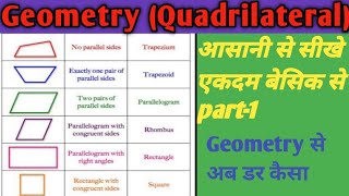 Geometry||Quadrilateral चतुर्भुज Part-1|Math short Tricks||Formula||Basic concept@ranbhoomimaths1767