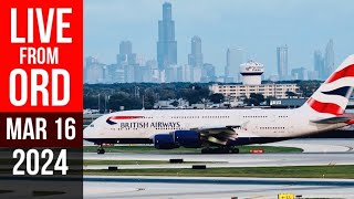 ☘️🔴 LIVE From O’Hare Intl’ (ORD/KORD) 🔴☘️  [16 March, 2024]