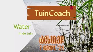 Webinar Water in de Tuin