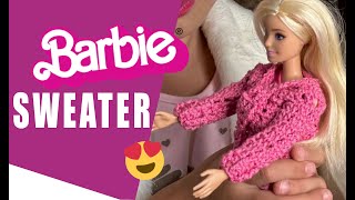 Barbie Sweater / how to crochet  - EASY AND FAST - BY LAURA CEPEDA