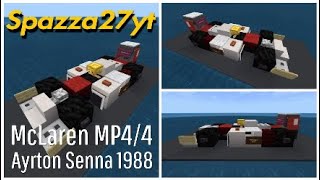 Minecraft F1 McLaren MP4/4 Ayrton Senna 1988 Tutorial