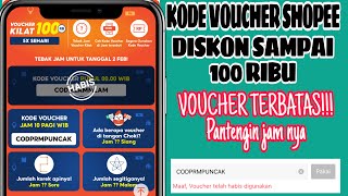 CARA MENDAPATKAN KODE VOUCHER SHOPEE DISKON SAMPAI 100 RIBU EDISI 2.2 COD SALE