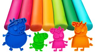 Aprende Los Colores con PLAY DOH Peppa Pig y Familia | Video Educativo para Niños y Bebés