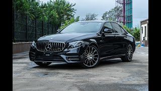 2017 MERCEDES E43 BLACK AMG SPEC WITH BROWN LEATHER INTERIOR