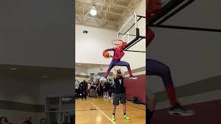 Spider-man came to the dunk contest 😂💪🏾 #shorts #basketball