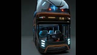 Modern Bus Design Idea, Black and Glass, Shiny, Luxury 2