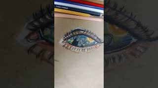 eyes drawing #drawing #shortsvideo #pencilcolours #art by shana