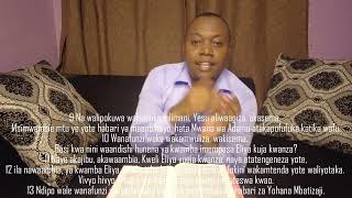 MATHAYO MTAKATIFU 17:1-27 Yesu Abadilika Sura na Mavazi. Musa na Eliya Waonekana wakiongea nae.