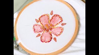 Hand Embroidery: Flower with Sequin or Chamki Work