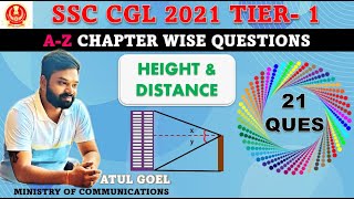 HEIGHT AND DISTANCE - SSC CGL 2021 Tier 1 Questions | Chapter-wise Solutions