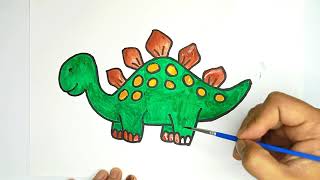 Dinosaur coloring and drawing for Kids