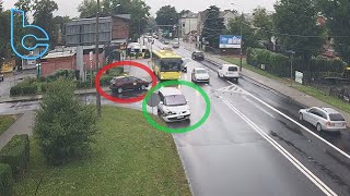 Kolizja Halemba Przystanek ul. 1Maja x Brzechwy 2021-09-17 g. 10:08