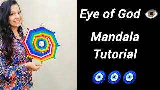 Detailed Mandala tutorial 🌈🧿 | woolen craft | wall hanging| Diwali wall decoration| home decor ideas