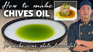 CHIVES OIL | GREEN OIL FOR SUSHI PLATING