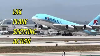 LAX Airport Plane Spotting | Epic Korean Air A380 Take Off!