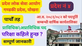 gandaki pradesh vacancy 2081| gandaki pradesh 5th level | गण्डकी प्रदेश लोकसेवा बार्षिक कार्यतालिका