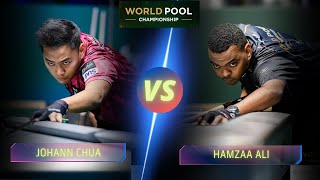 JOHANN CHUA VS HAMZAA ALI | 2024 WORLD POOL CHAMPIONSHIP #billiards #nineball #9ballpool