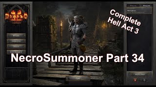 D2R - NecroSummoner Self Found - Hell Act 3