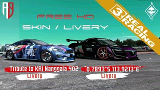 Free Skin Real Racing 3 | Share HD Mod Livery | Renault R.S. 01 | Ford Shelby GT350 R ‼️