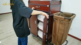 Hotel Room Service Cleaning Trolley