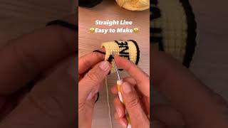 Straight Line 🤩 Easy Way 🤩 #crochet #craft #yarn #crochetideas #amigurumi #hobby #amigurumilove