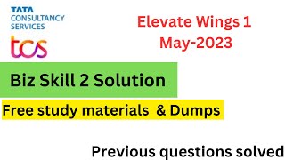 Bizskill 2 Solution || TCS Elevate Wings 1 || Free Study materials