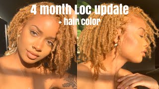 How I Colored My Starter Locs + 4 Month Loc Update 3C/4A Hair