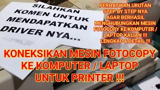 Cara mengkoneksikan mesin fotocopy ke komputer sebagai printer menggunakan kabel LAN