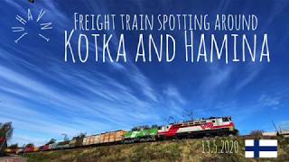 Freight train spotting around Kotka and Hamina.