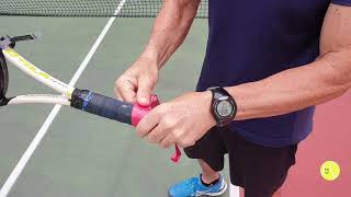 Jay Davern | Tennis Coach - quick tennis tips: How to wrap an over grip + differences for RH & LH