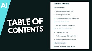 Aiomatic Update: Add Table of Contents To Posts - New Feature In The "AI Content Editor"