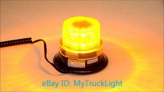 Wide Voltage Warning LED Light Magnetic Amber 9-100VDC