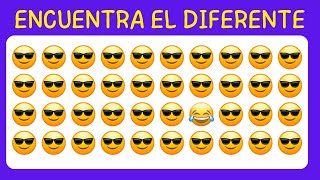 Descubre el Emoji Diferente: ¡El Desafío Visual que Estabas Esperando!  😎🥳😂🤑