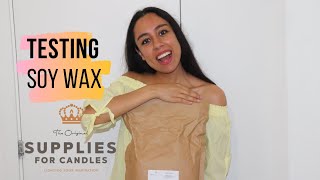 TESTING SOY WAX FROM SUPPLIES FOR CANDLES WITH ESSENTIAL OILS