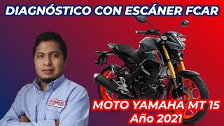 🏍️Diagnóstico con Escáner Automotriz FCAR en MOTO YAMAHA MT 15 del año 2021🛵