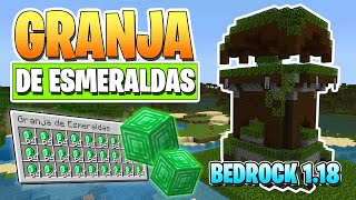 Minecraft Bedrock: GRANJA de ESMERALDAS 1.19 💚 | Minecraft Bedrock (PE, XBOX, PS4, SWITCH, WIN10)