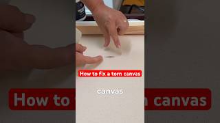 An easy way to fix a torn canvas #art #arttutorial #repair