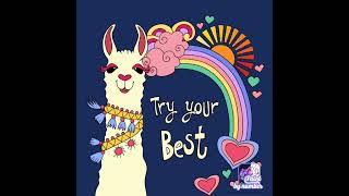 Coloring the "Try Your Best" llama picture! #shorts