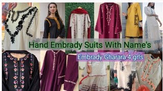 Hand Embroidery Suiys Design /Hand embrady Work Or Dress/खादी की कुर्ती पर Embrady Work #embradywork