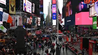 Crowded City Center In New York