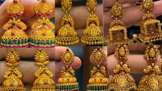 👌ಬರೀ 6gmನಲ್ಲಿ ಬಂಗಾರದ  ಜುಮುಕಿ ಡಿಸೈನ್|| gold earrings and  jumakas#goldjewellery #nidhicollections2012