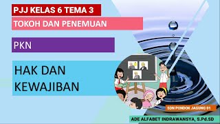 Materi PJJ PKN Kelas 6 Tema 3 tentang Hak dan Kewajiban