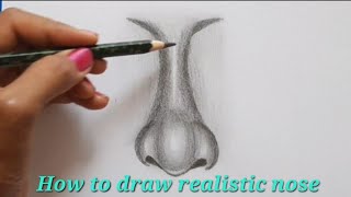 How to draw nose || sketching tutorial for beginners -step by step #sketching #art #howtodraw