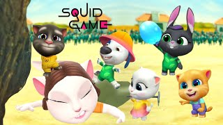 My Talking Tom Friends Squid Game Vs Angela Squid Doll 🤣❤ But Squid Doll is De*d 😥