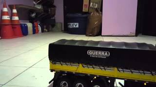 Scania R620 Amarela Tamiya com Bi-trem RFC