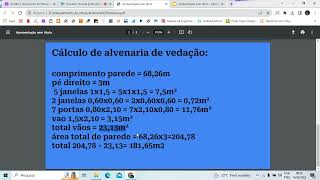 Qual a quantidade de tijolos que irei gastar para construir?