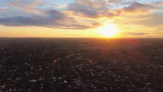 Panoramic aerial view of Volgograd, Russia. Тракторозаводский район, г.Волгоград.