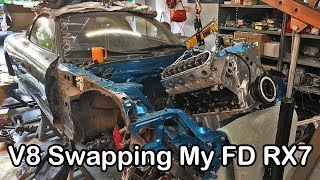 V8 IN FD RX7!! Haters Gonna Hate. #czerof*cksgiven - FD RX7 Race Car Build Video Series 30